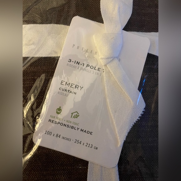 Pottery Barn Emery Linen Curtain in Expresso 100x84 - Picture 10 of 10